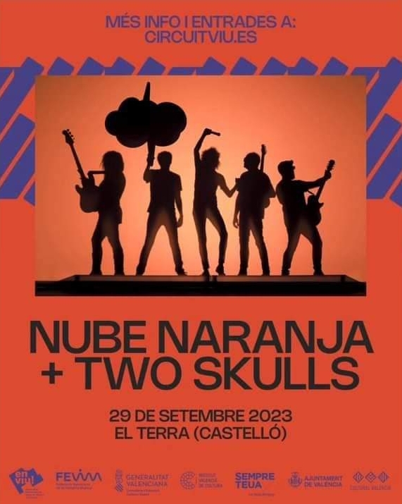 Nube naranja +Two skulls